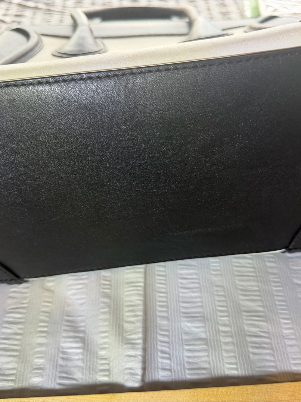 Celine Black and White Mini Luggage Tote - Picture 5 of 8
